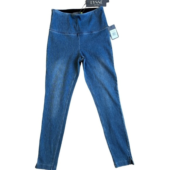 Lysse Tummy Control Mid Wash Denim Skinny Jean Legging Women's Size Small - Picture 3 of 16